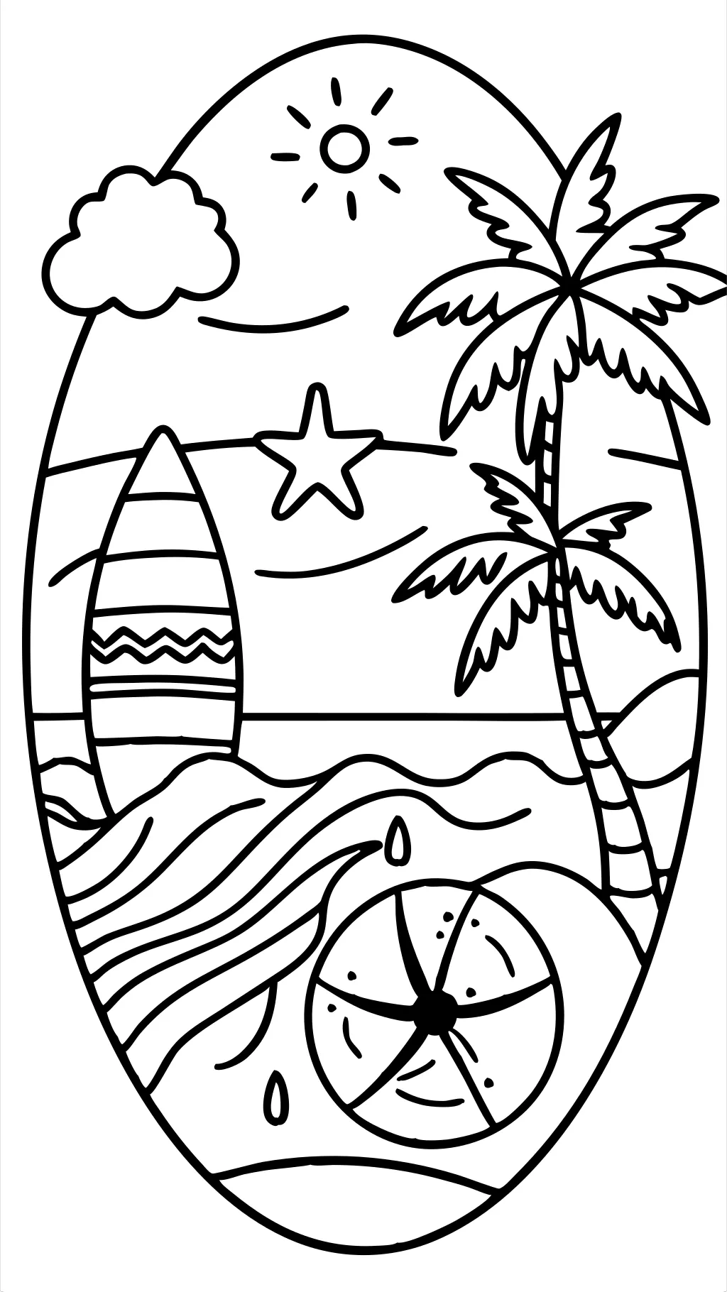 beach coloring pages free